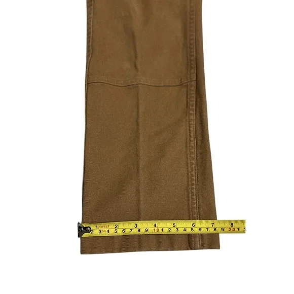 Taylor Stitch Canvas Camp Chore Pants Size 30 Tan Button Fly Men's Double Knee - Picture 13 of 14